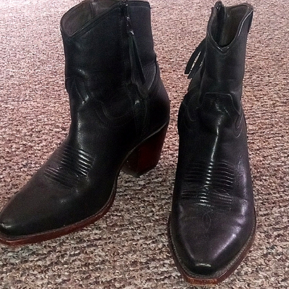 Tecovas Black Heeled Western Boots